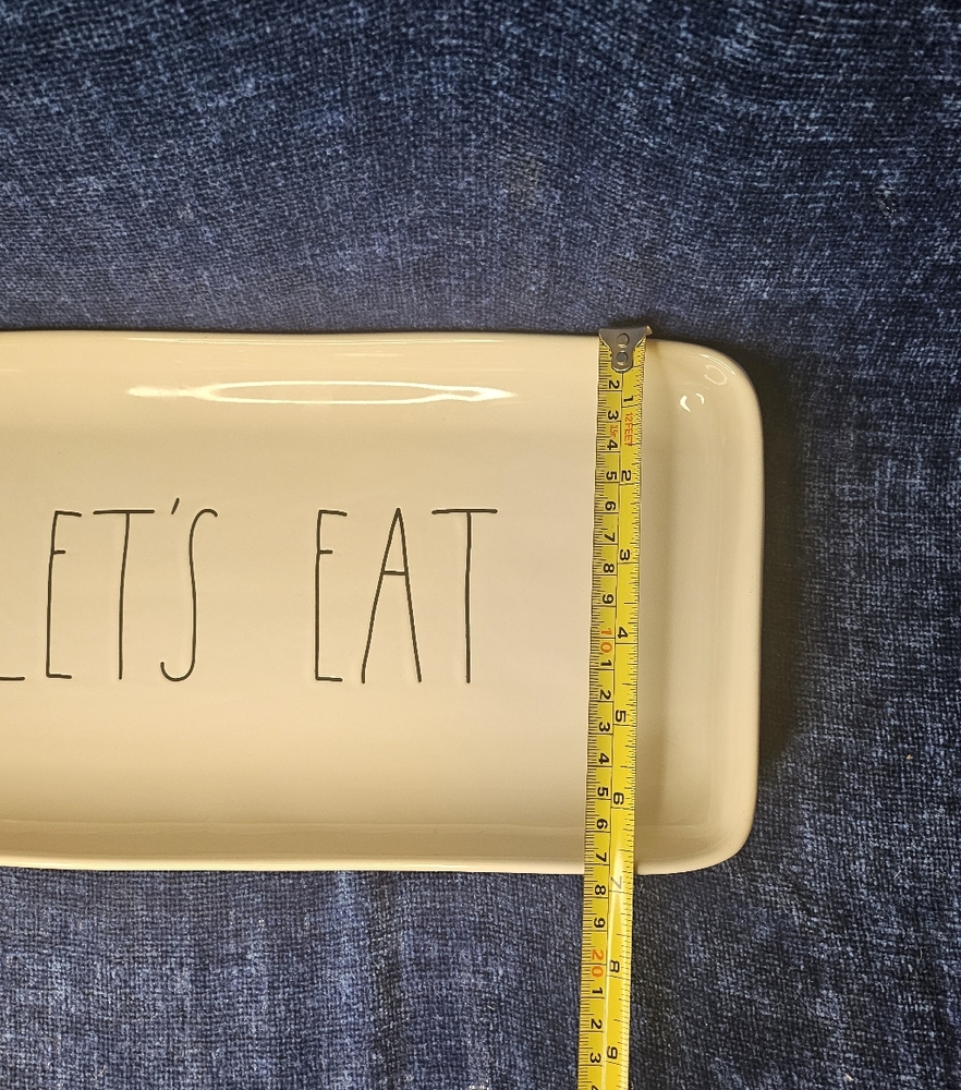Rae Dunn Let's Eat Serving Platter Tray - Picture 3 of 5